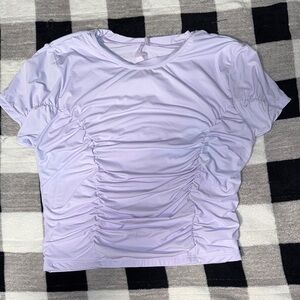 Garage Purple Ruched Fitted T-Shirt